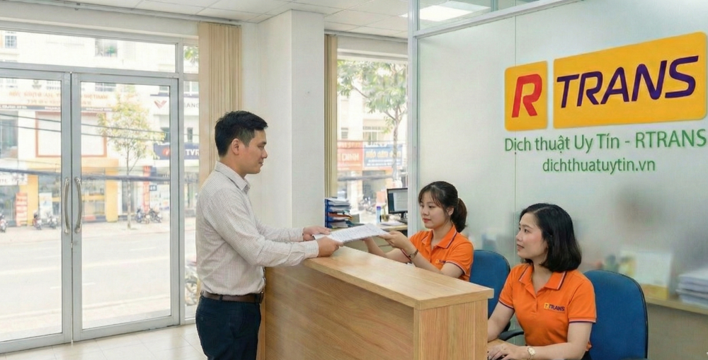 Dịch thuật Uy Tín - RTRANS luôn mang đến sự an tâm về pháp lý cho hồ sơ của khách hàng Bình Định